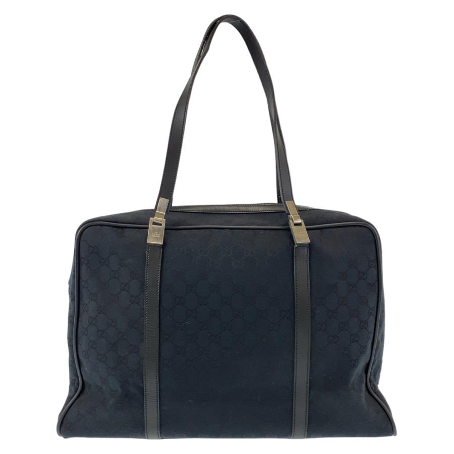 美品 GUCCI グッチ ブラック 黒 シルバー金具 GGキャンバス/レザー 012 