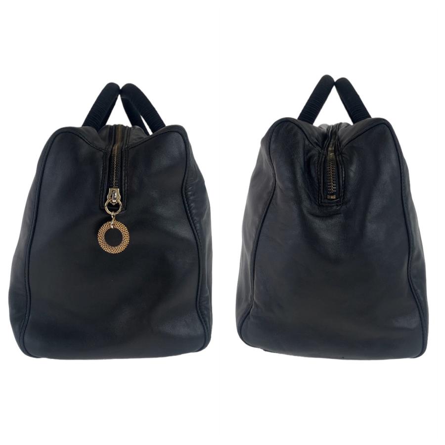 PRADA（プラダ） ブラック 黒 ゴールド金具 レザー ハンドバッグ