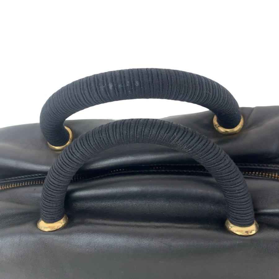 PRADA（プラダ） ブラック 黒 ゴールド金具 レザー ハンドバッグ