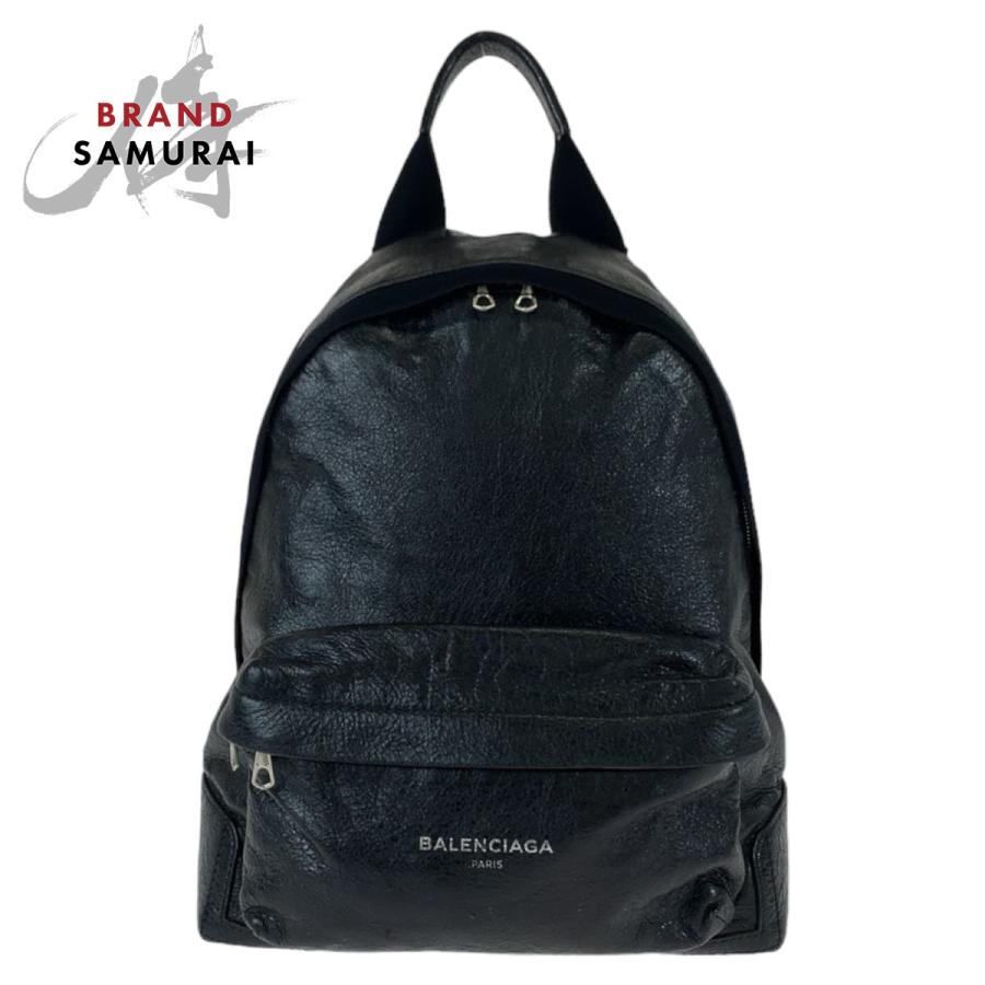 極美品　バレンシアアガ　エッセンシャル　シワ加工　男女兼用　バックパック BALENCIAGA 美品 バレンシアガ エッセンシャル しわ加工 男女