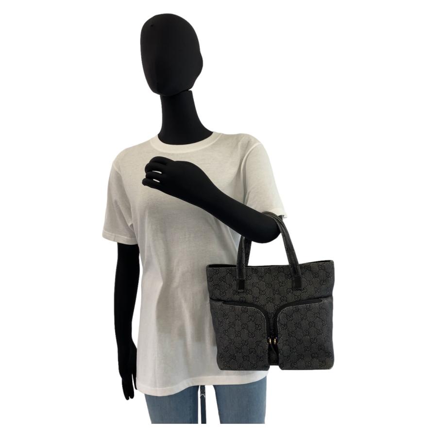 【GUCCI 】グッチ トートバッグ★GG柄キャンバス★金具ゴールド　ブラック GUCCI（グッチ） GG柄 ブラック 黒 ゴールド金具 GGキャンバス 105650