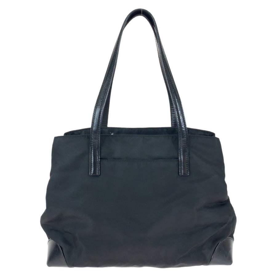 PRADA 美品 プラダ テスート 三角ロゴプレート ブラック 黒