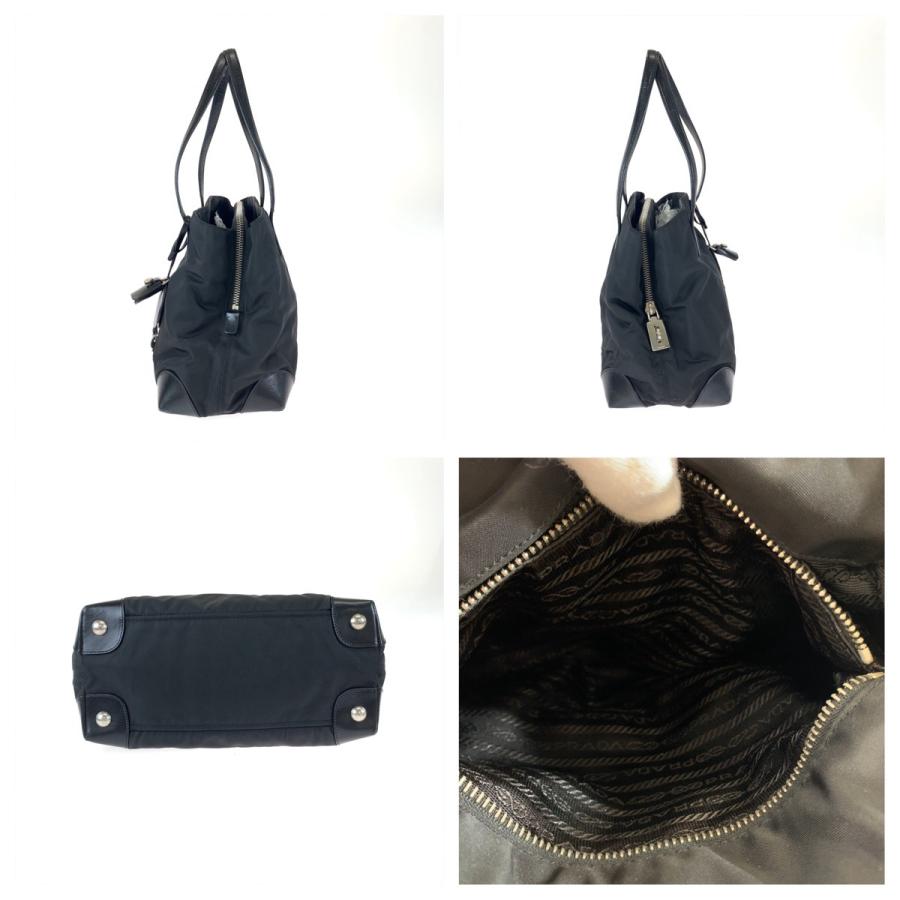 PRADA（プラダ） 美品 テスート 三角ロゴプレート ブラック 黒