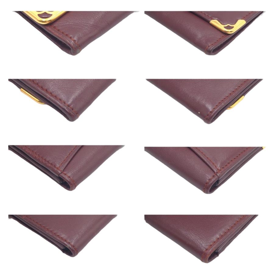 CARTIER カルティエ ヴィンテージ マストライン ワインレッド ボルドー ゴールド金具 レザー コインケース 小銭入れ レディース 407153 | Cartier | 02