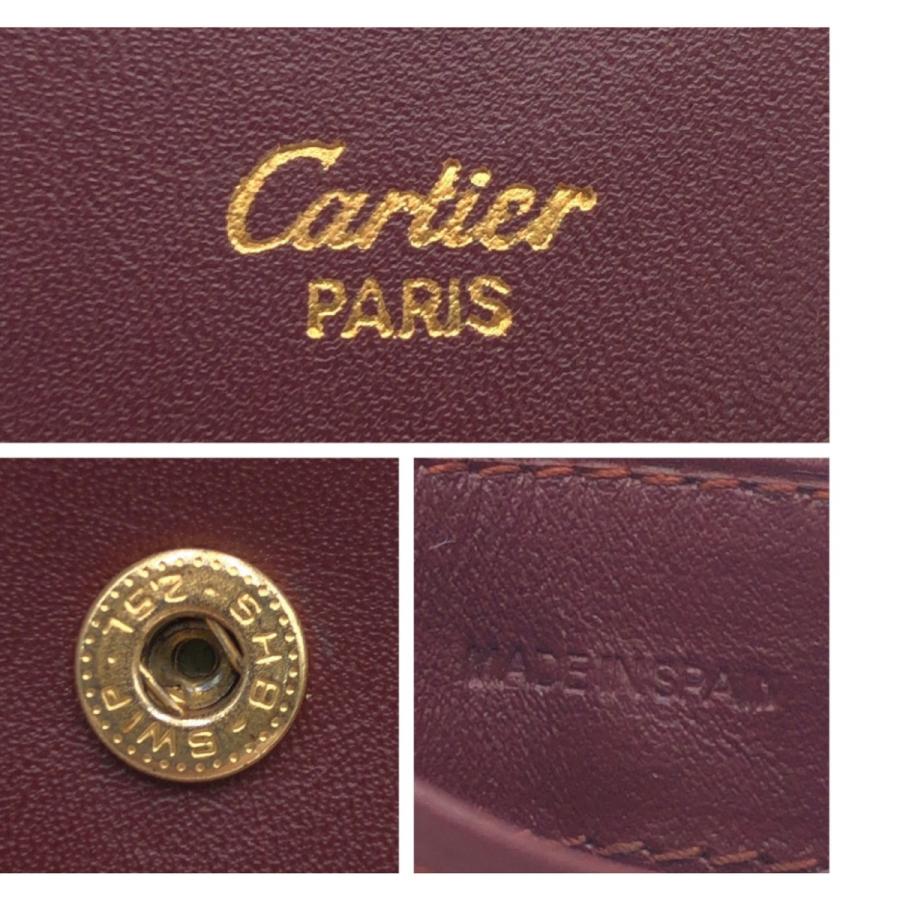 CARTIER カルティエ ヴィンテージ マストライン ワインレッド ボルドー ゴールド金具 レザー コインケース 小銭入れ レディース 407153 | Cartier | 03