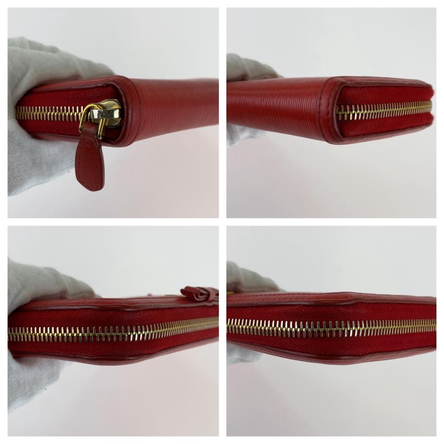 PRADA（プラダ） 美品 リボン レッド ゴールド金具 レザー 長財布