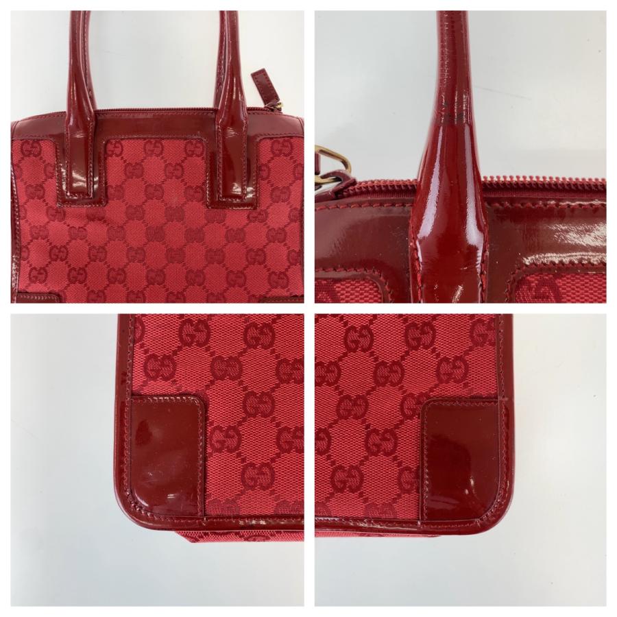 GUCCI（グッチ） レッド ゴールド金具 GGキャンバス/エナメル 000 0856 