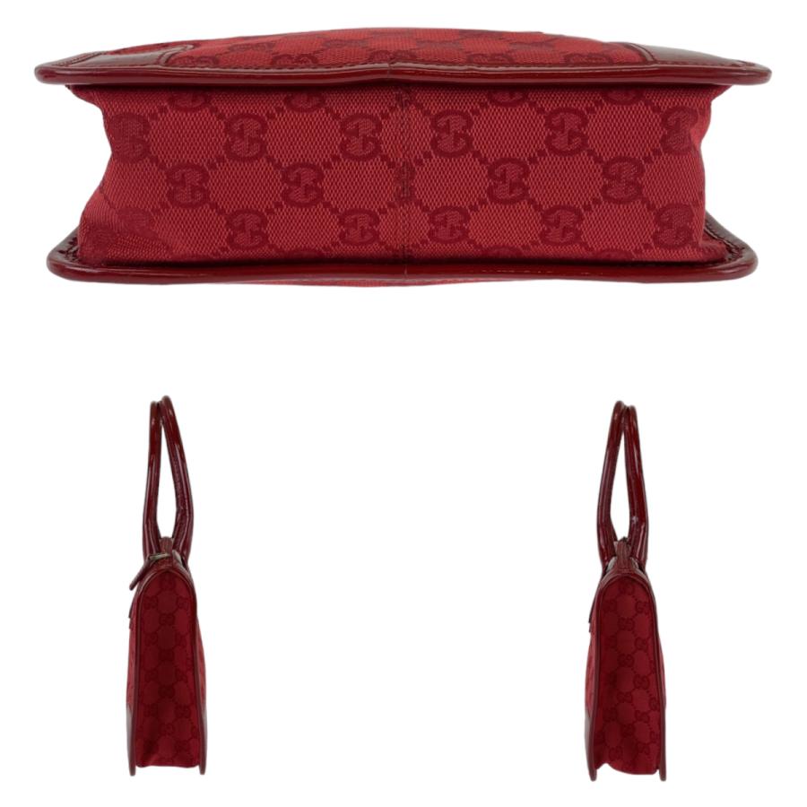GUCCI（グッチ） レッド ゴールド金具 GGキャンバス/エナメル 000 0856 