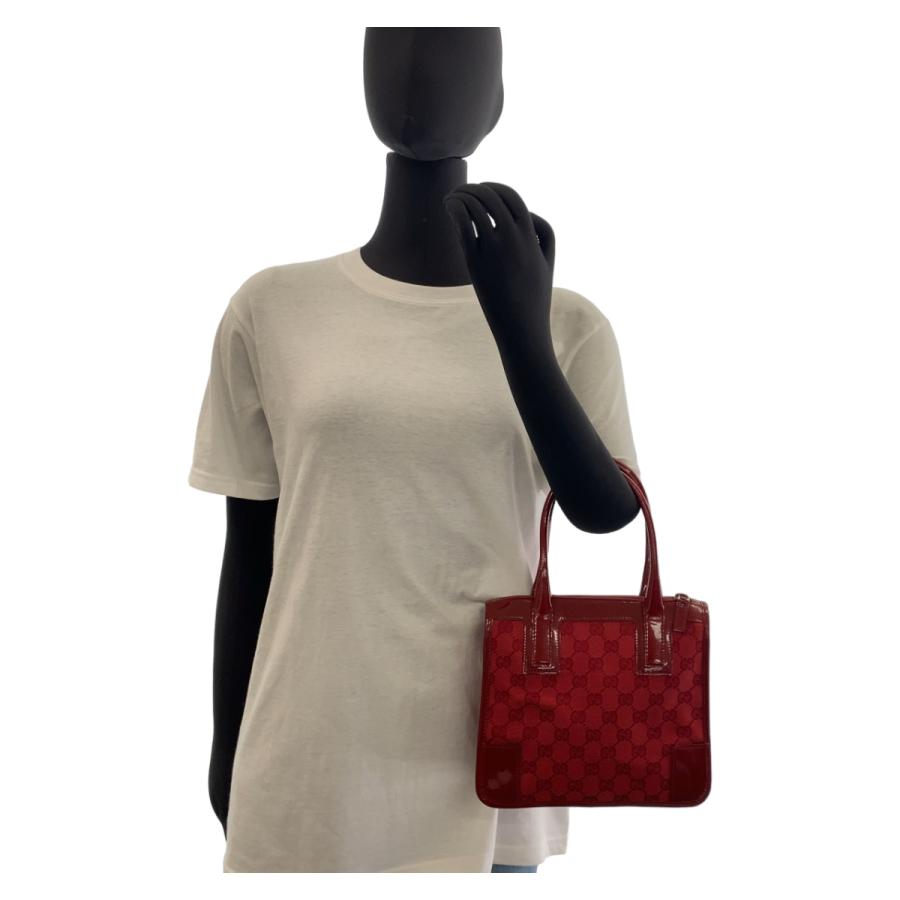 GUCCI（グッチ） レッド ゴールド金具 GGキャンバス/エナメル 000 0856 