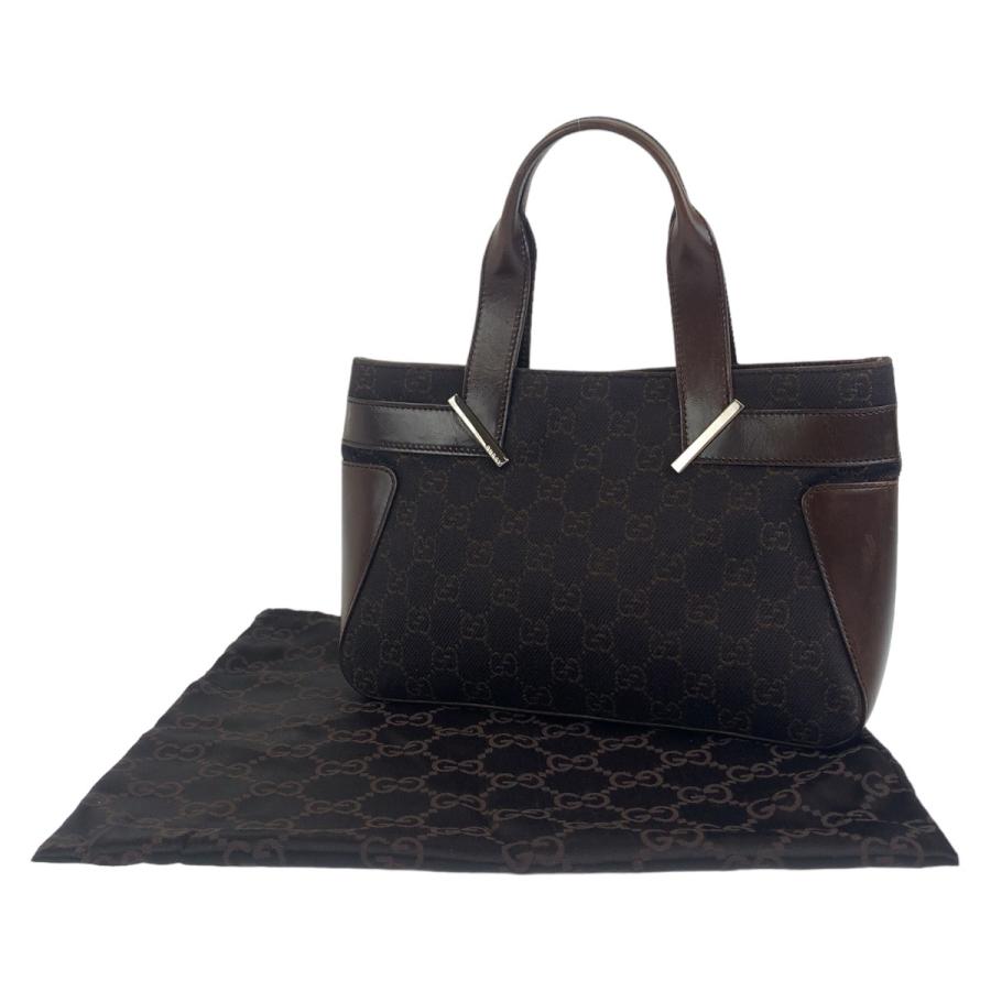 GUCCI 美品 グッチ GG柄 ブラウン シルバー金具 GGキャンバス/レザー