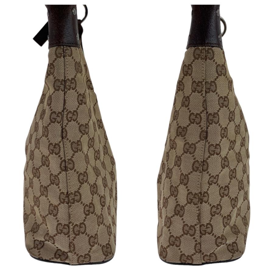GUCCI（グッチ） ホーボー GG柄 ベージュ ブラウン シルバー金具 GG