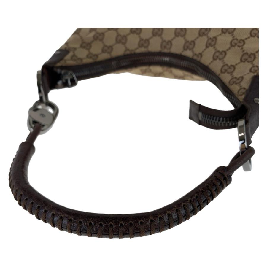 GUCCI（グッチ） ホーボー GG柄 ベージュ ブラウン シルバー金具 GG