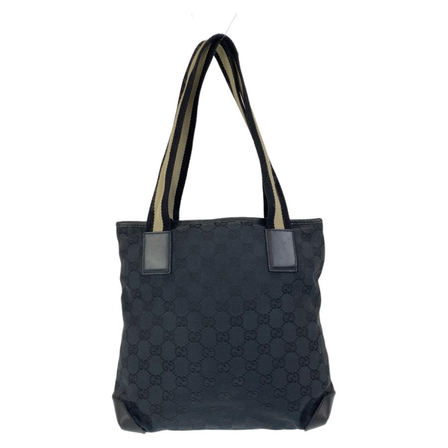 グッチ GUCCI GG柄 トートバッグ ショルダー シルバー金具 ブラック
