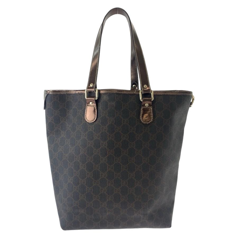 GUCCI（グッチ） 美品 GGスプリーム ブラウン ゴールド金具 GG 