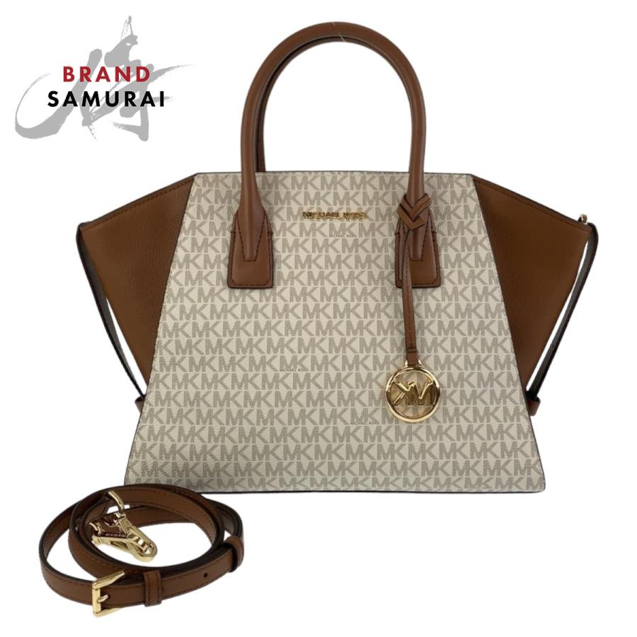 MICHAEL KORS（マイケルコース） 超美品 アヴリル ホワイト ブラウン 