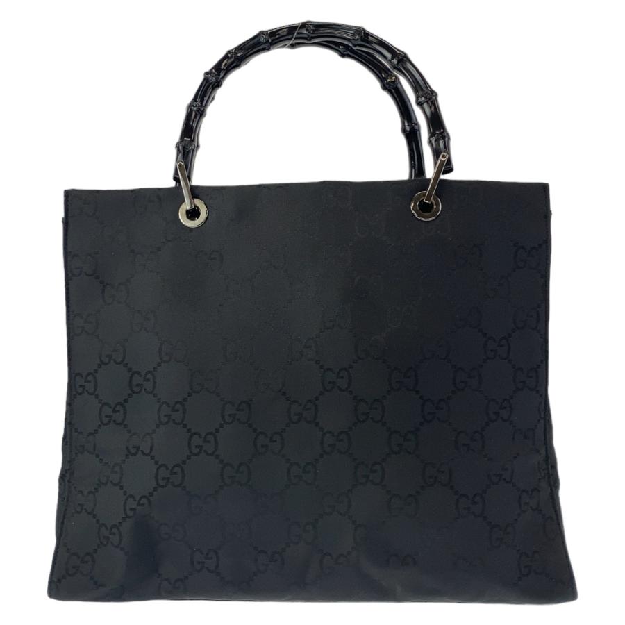 GUCCI（グッチ） 美品 バンブー GG柄 ブラック シルバー金具 ナイロン