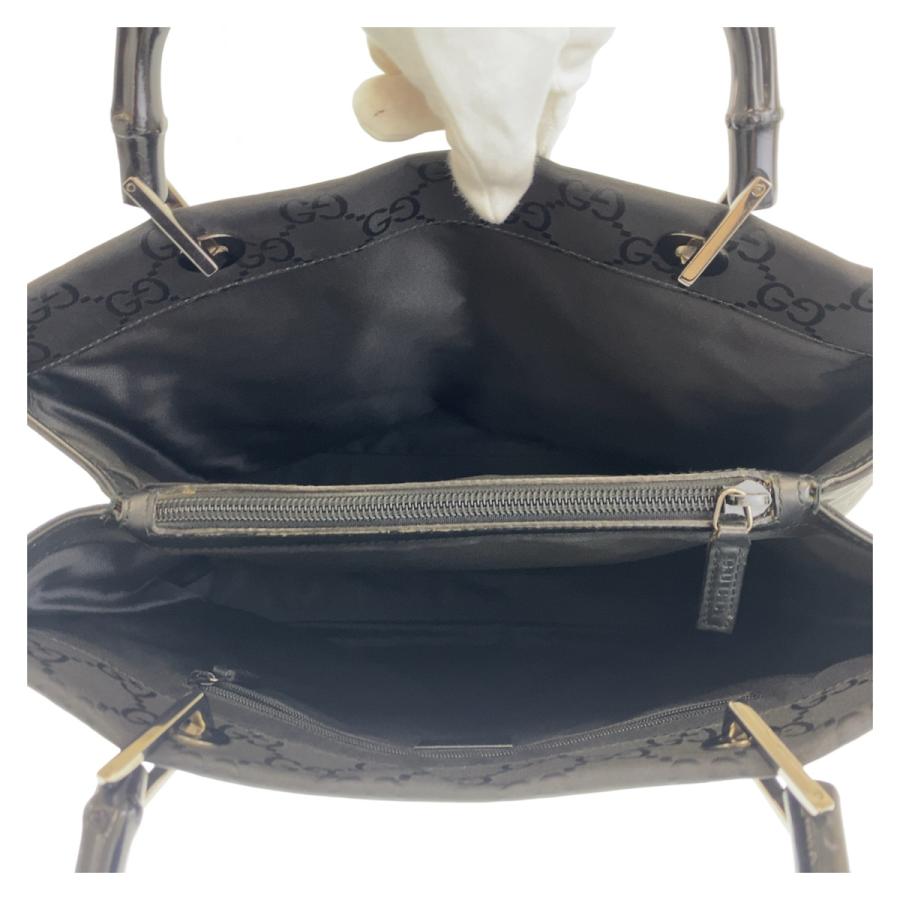 GUCCI（グッチ） 美品 バンブー GG柄 ブラック シルバー金具 ナイロン
