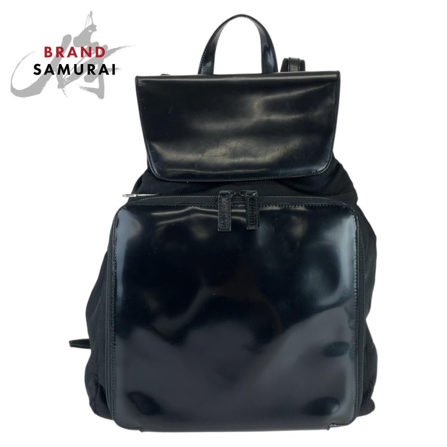 GUCCI（グッチ） 美品 ブラック 黒 シルバー金具 エナメル/ナイロン