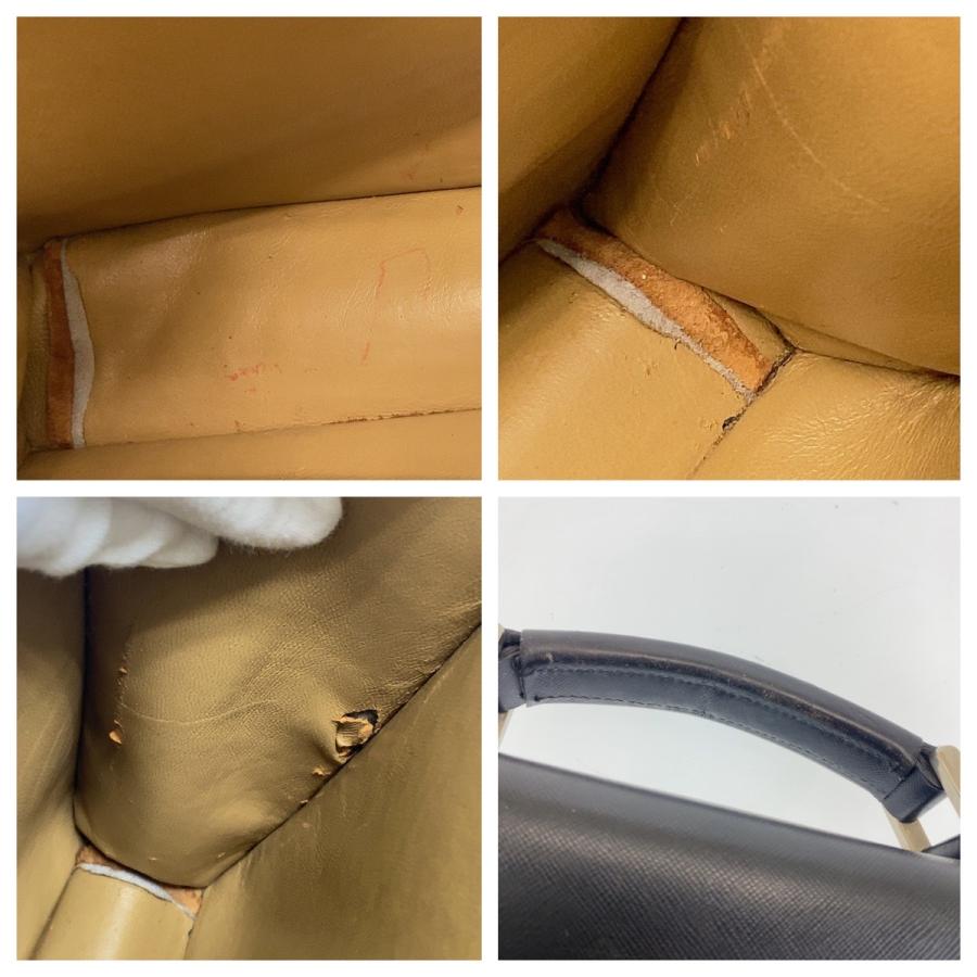 PRADA プラダ サフィアーノ ブラック 黒 シルバー金具 レザー ビジネスバッグ ブリーフケース A4収納 メンズ 407235 | PRADA | 03