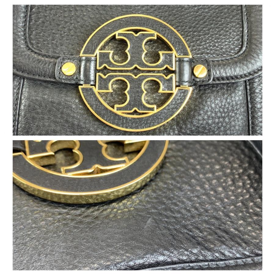 TORY BURCH（トリーバーチ） 美品 アマンダ ブラック 黒 ゴールド金具
