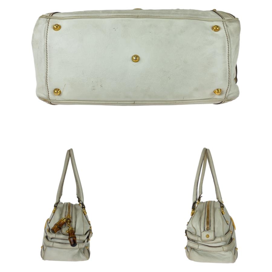 美品　GUCCI　グッチ　バンブー　 スエード　ハンドバッグ 　ゴールド金具 GUCCI バンブー ハンドバッグ ブラウン マットゴールド レザー
