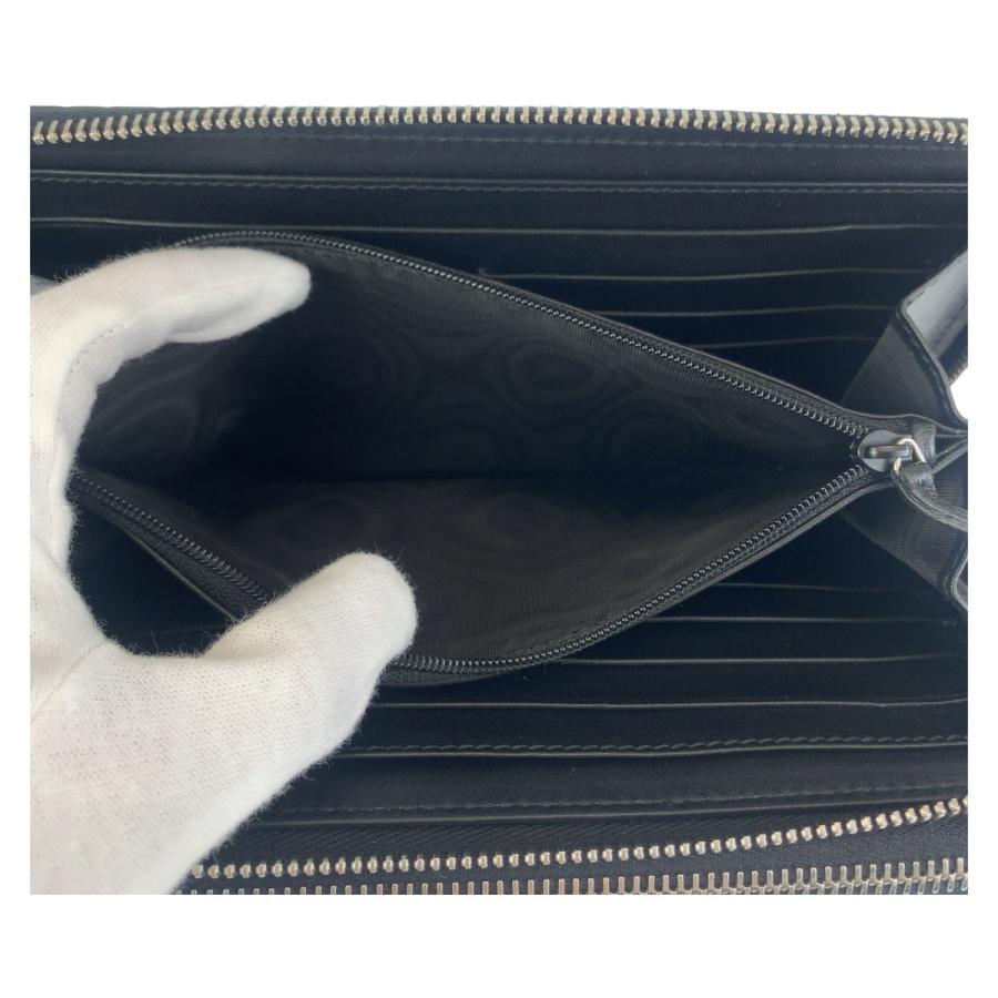 GUCCI（グッチ） 美品 グッチシマ ブラック 黒 シルバー金具 レザー 長