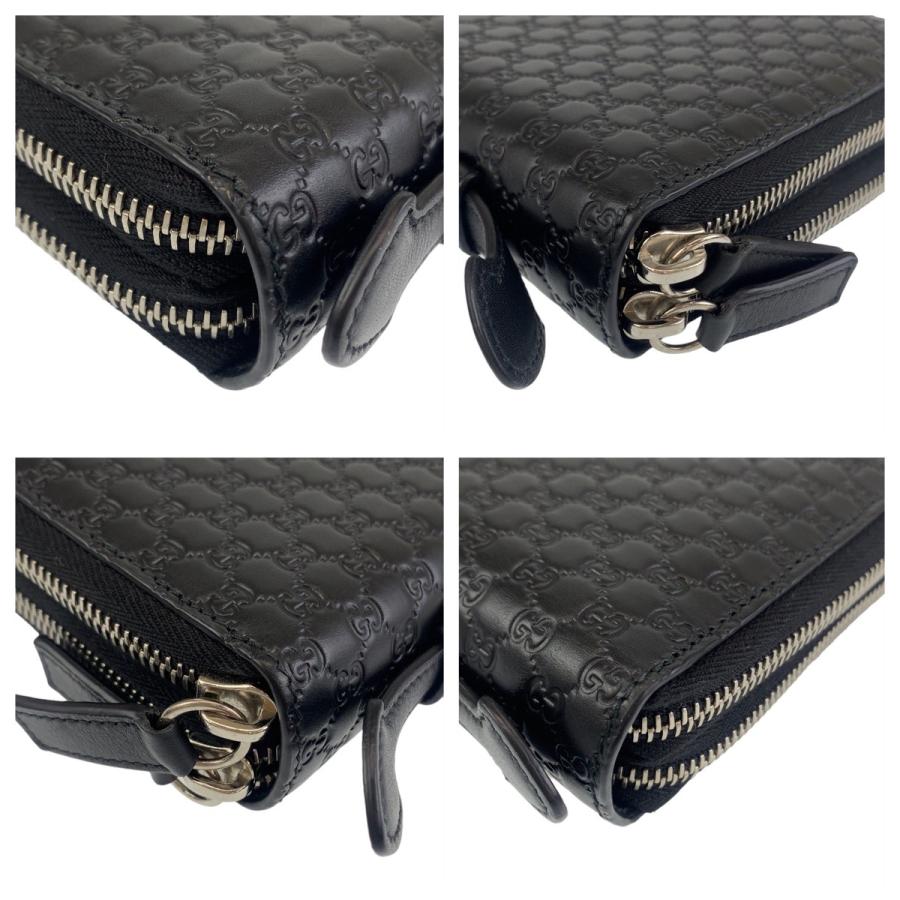 GUCCI（グッチ） 美品 グッチシマ ブラック 黒 シルバー金具 レザー 長