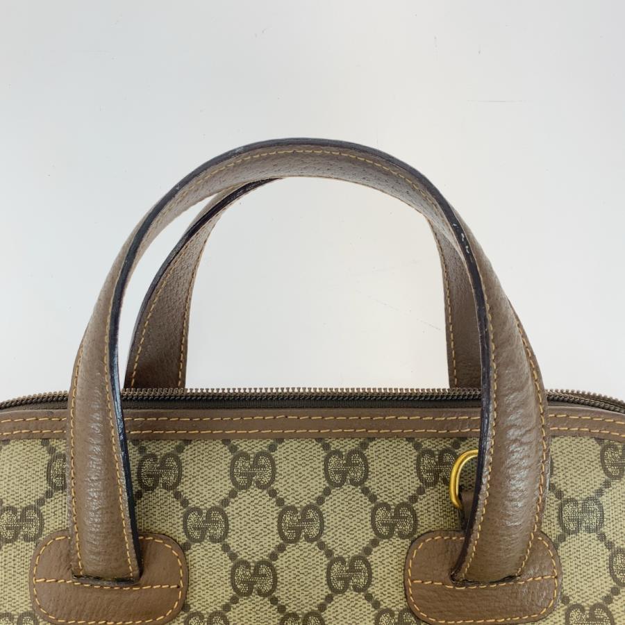 GUCCI オールドグッチ ハンドバッグ PVC GG柄 GGスプリーム GUCCI（グッチ） ヴィンテージ オールドグッチ ブラウン グレー GG