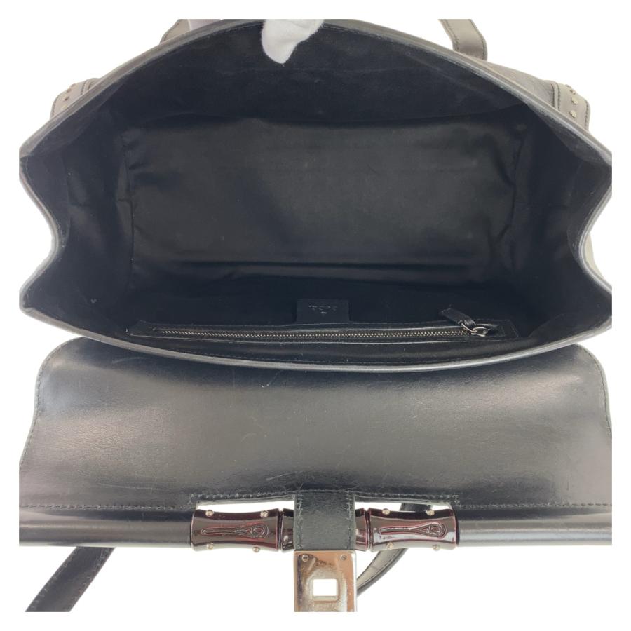 GUCCI（グッチ） 美品 バンブー スタッズ ブラック 黒 シルバー金具 GG