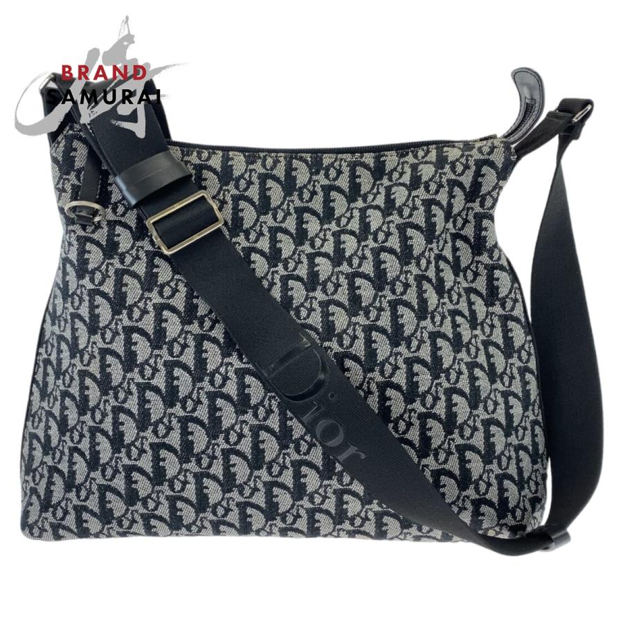 Dior ディオール トロッター ネイビー グレー シルバー金具 キャンバス 