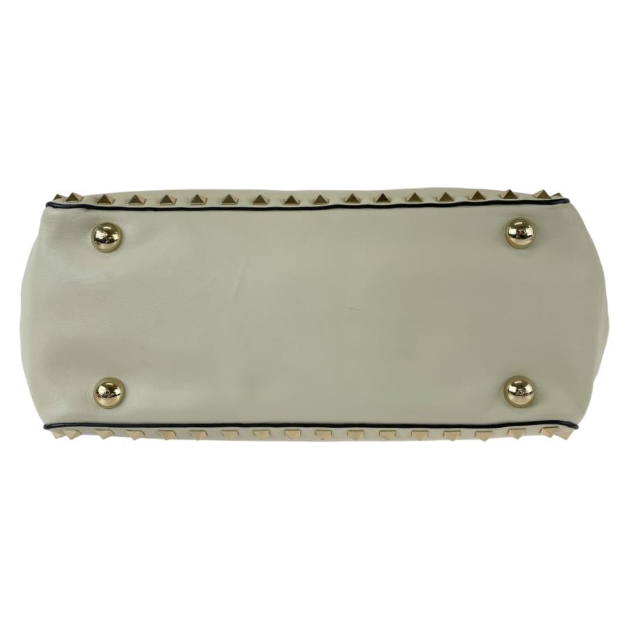 VALENTINO（ヴァレンティノ） 美品 ロックスタッズ ホワイト レザー 
