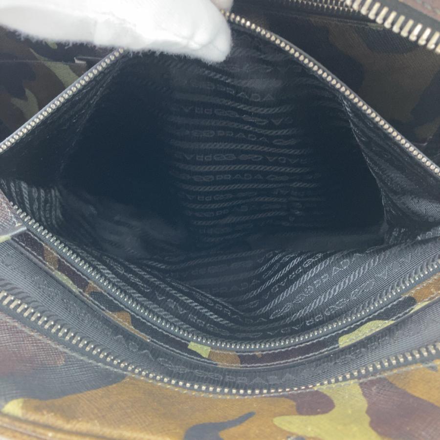 PRADA（プラダ） サフィアーノ カモフラ 迷彩 グリーン シルバー金具