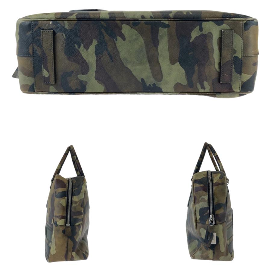 PRADA プラダ サフィアーノ カモフラ 迷彩 グリーン シルバー