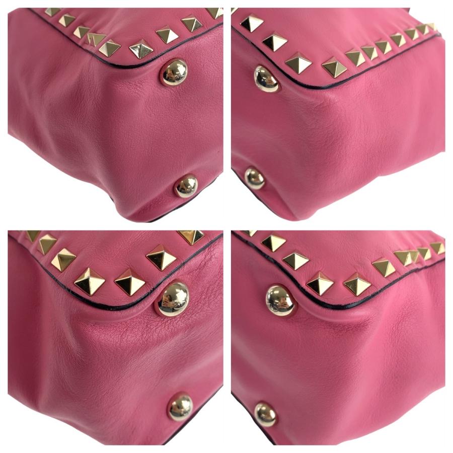 VALENTINO（ヴァレンティノ） ロックスタッズ ピンク ゴールド金具