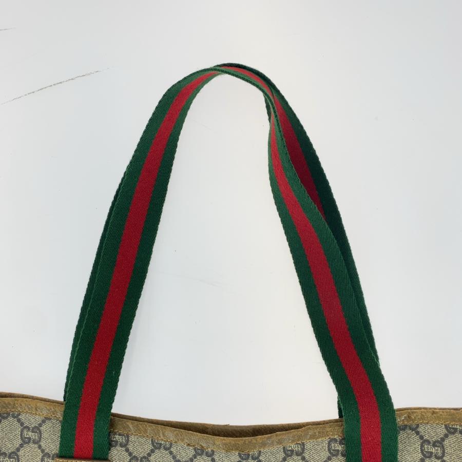 GUCCI オールドグッチ GGプラス シェリーライン ブラウン グレー GG 