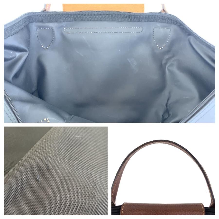 Longchamp ロンシャン ル プリアージュ ブラック ブラウン ナイロン/レザー トートバッグ ハンドバッグ 折りたたみバッグ 407383 | LONGCHAMP | 03
