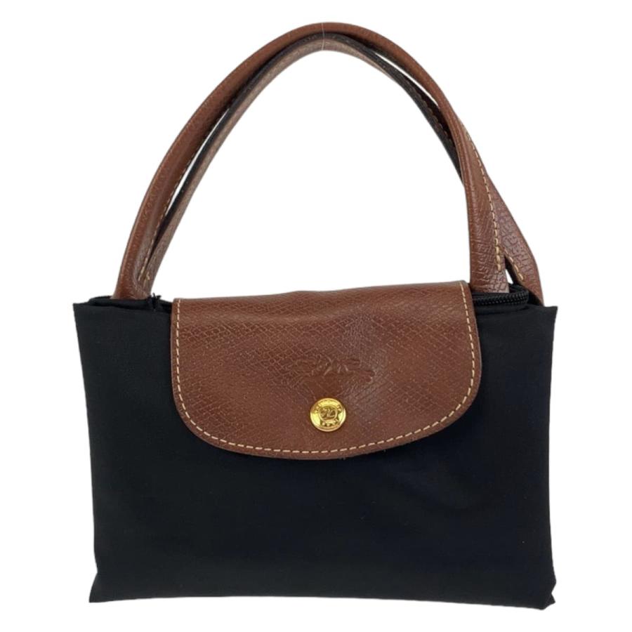 Longchamp ロンシャン ル プリアージュ ブラック ブラウン ナイロン/レザー トートバッグ ハンドバッグ 折りたたみバッグ 407383 | LONGCHAMP | 04