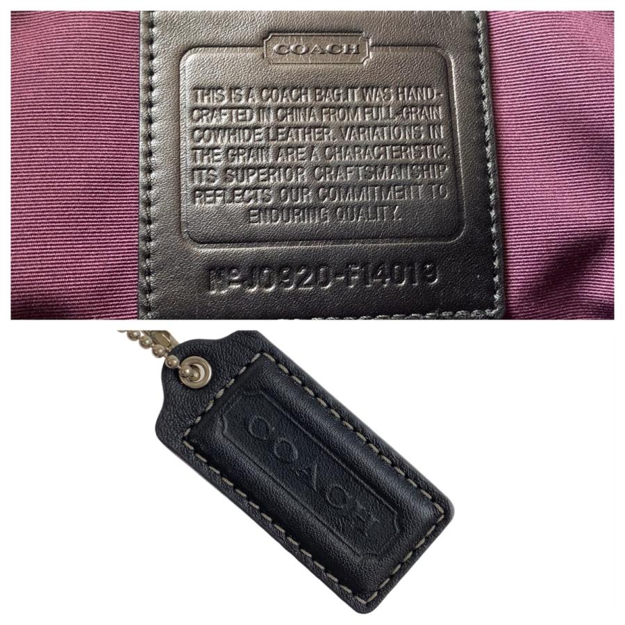 美品 COACH コーチ ブラック 黒 シルバー金具 レザー 斜め掛け ショルダーバッグ ハンドバッグ 2way レディース 407477 【中古】 COACH（コーチ） 美品 ブラック 黒 シルバー金具 レザー 斜め掛け