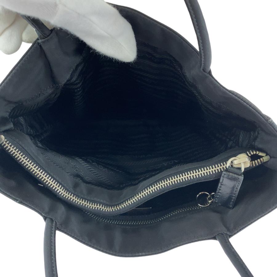 PRADA 美品 プラダ テスート 三角ロゴプレート ブラック 黒