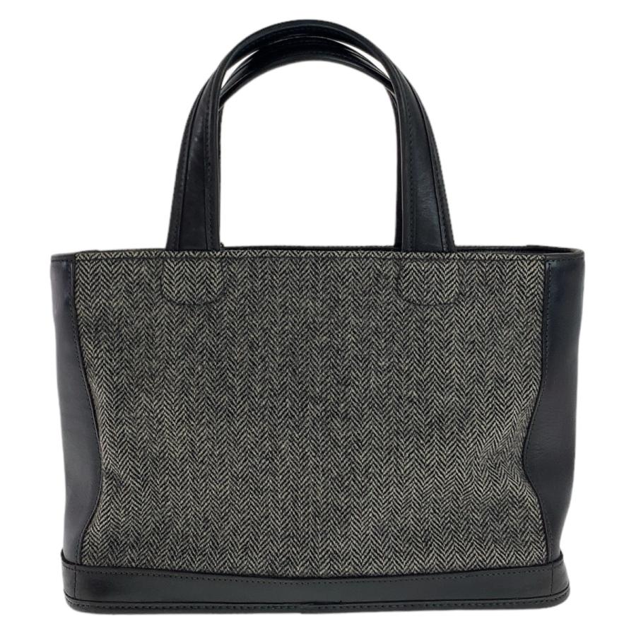 COACH（コーチ） 美品 グレー ブラック シルバー金具 ウール/レザー 