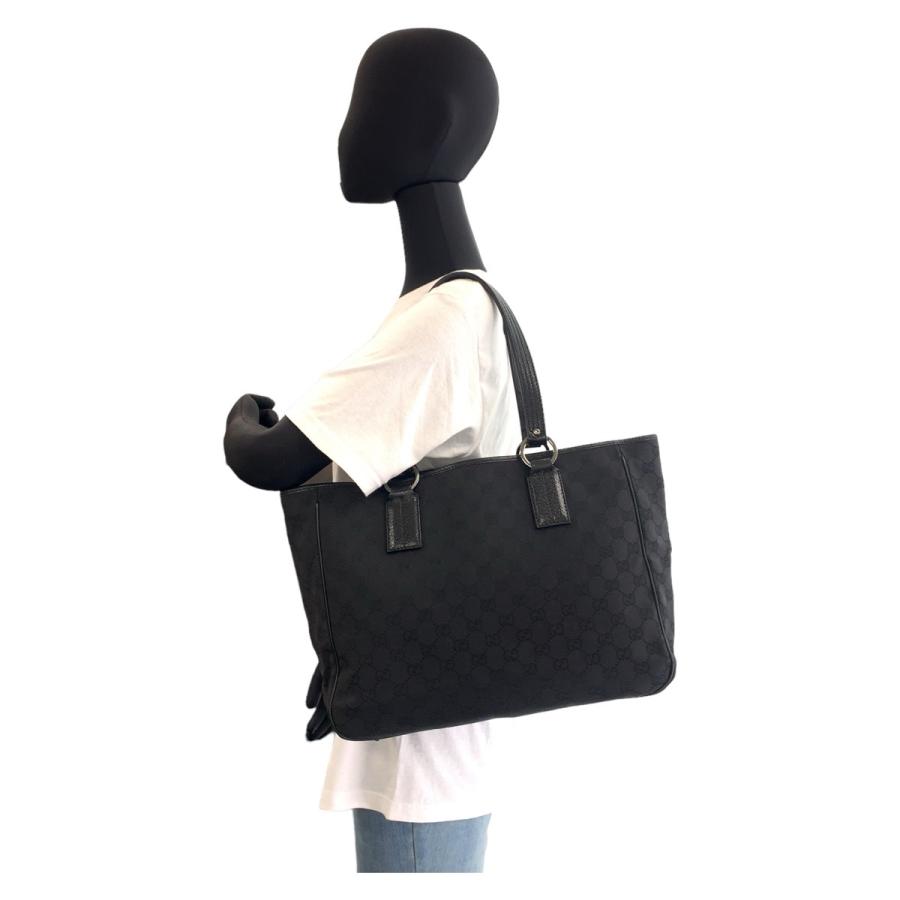 GUCCI（グッチ） GG柄 ブラック 黒 シルバー金具 GGキャンバス 113017
