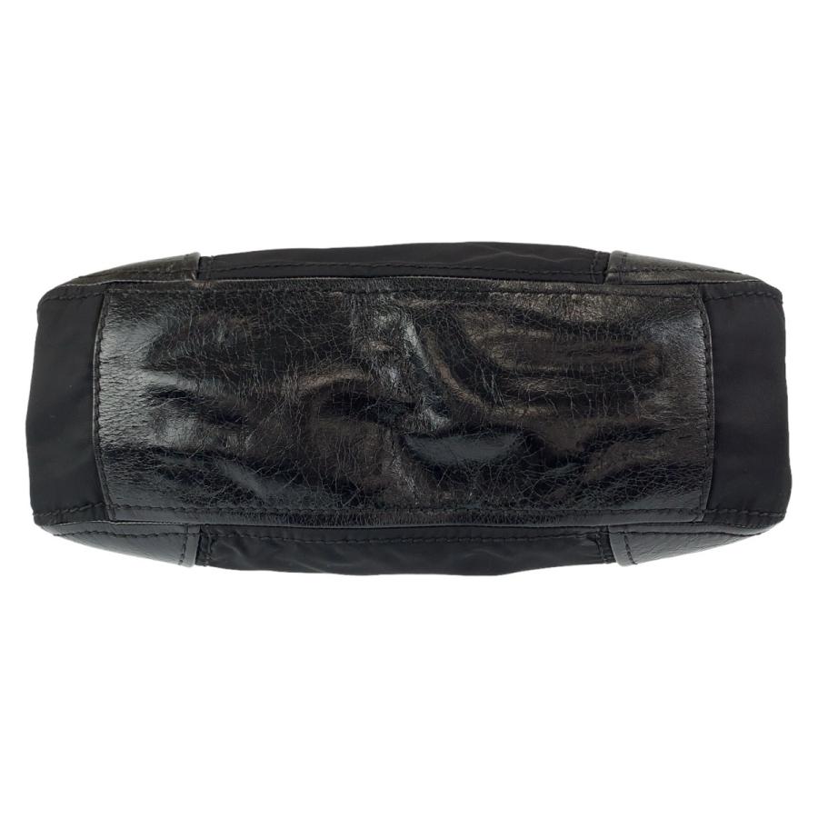 PRADA 美品 プラダ テスート 三角ロゴプレート ブラック 黒 シルバー