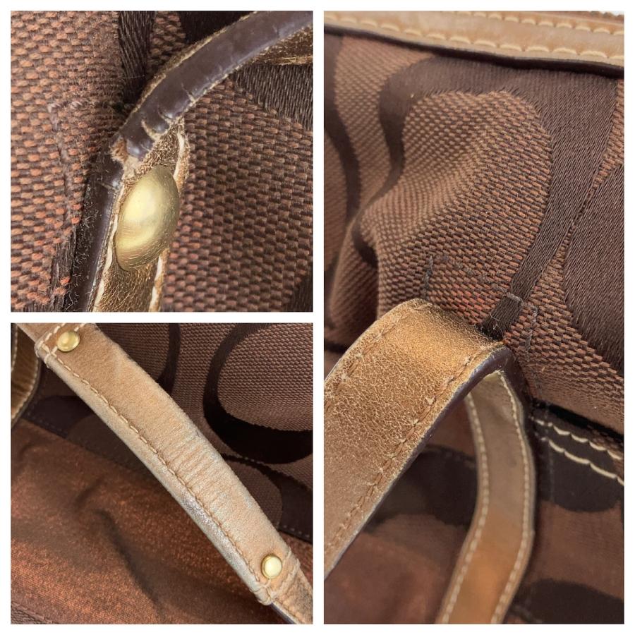 COACH（コーチ） シグネチャー ブラウン ゴールド金具 キャンバス