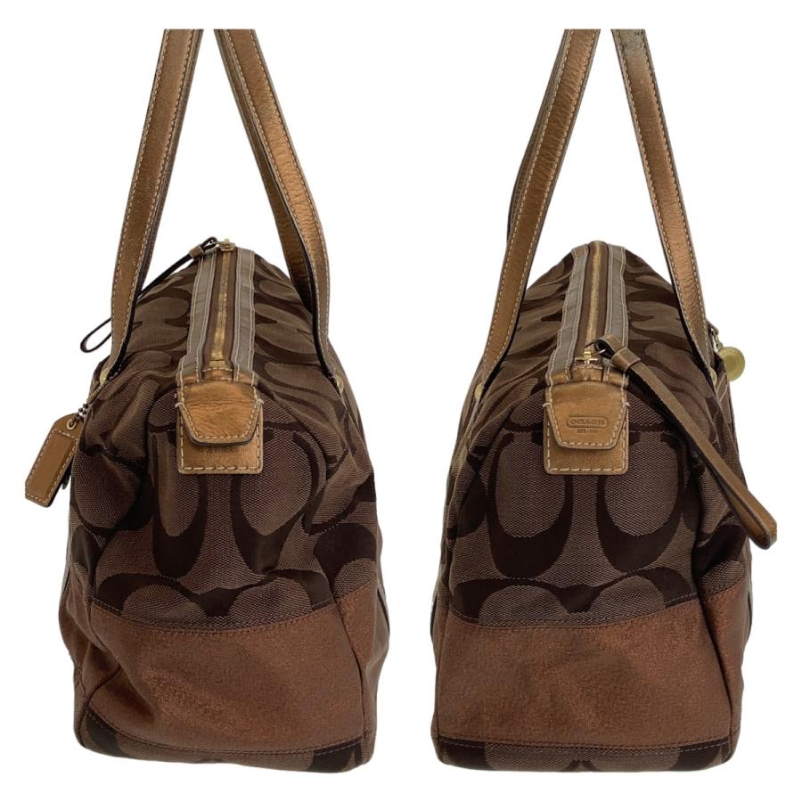 COACH（コーチ） シグネチャー ブラウン ゴールド金具 キャンバス