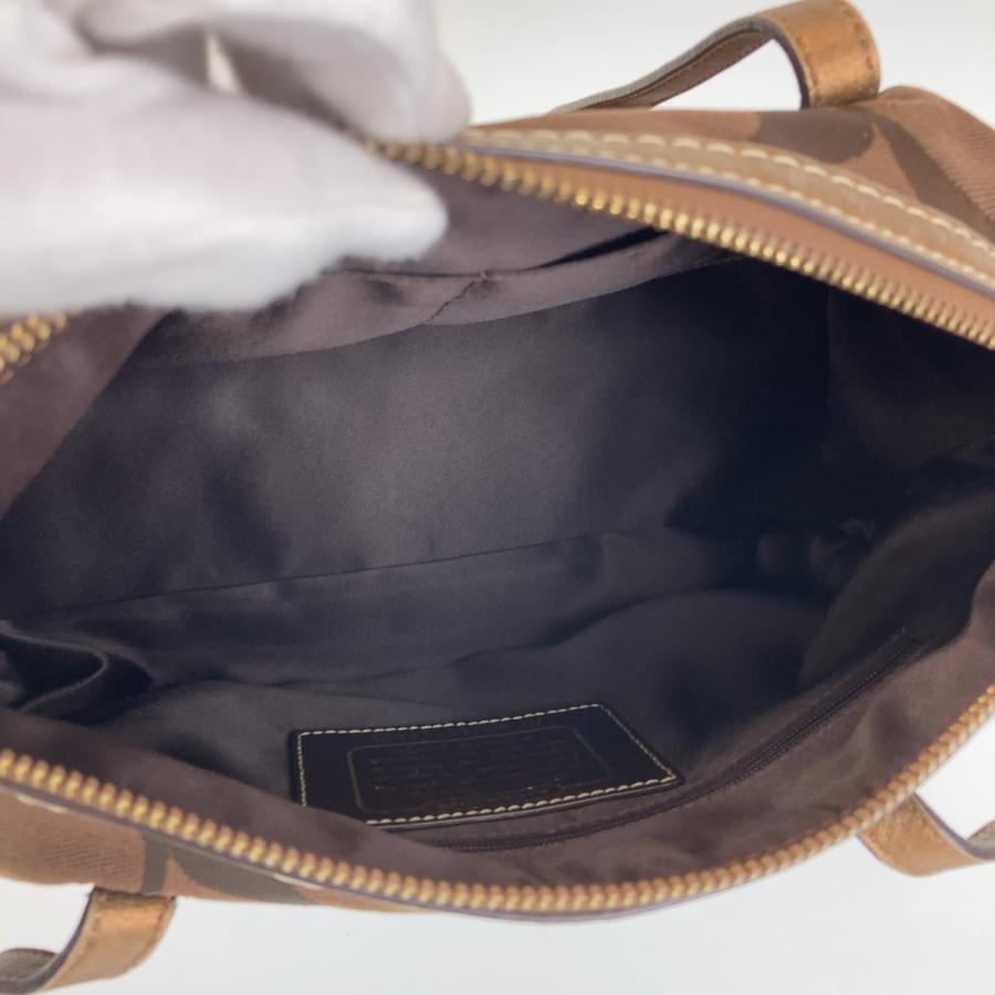 COACH（コーチ） シグネチャー ブラウン ゴールド金具 キャンバス