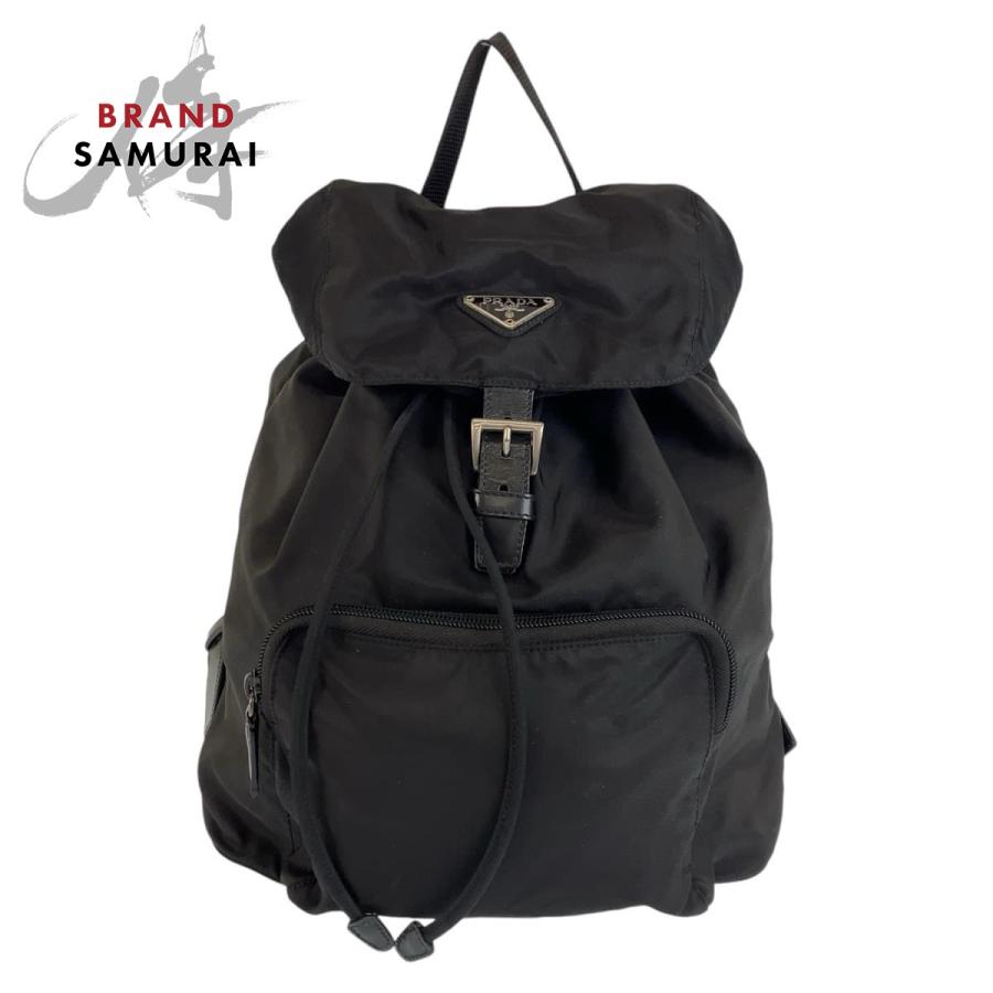 美品！PRADAプラダ　リュック　三角ロゴプレート 美品☆ プラダ リュック 三角ロゴプレート ファスナーopti製