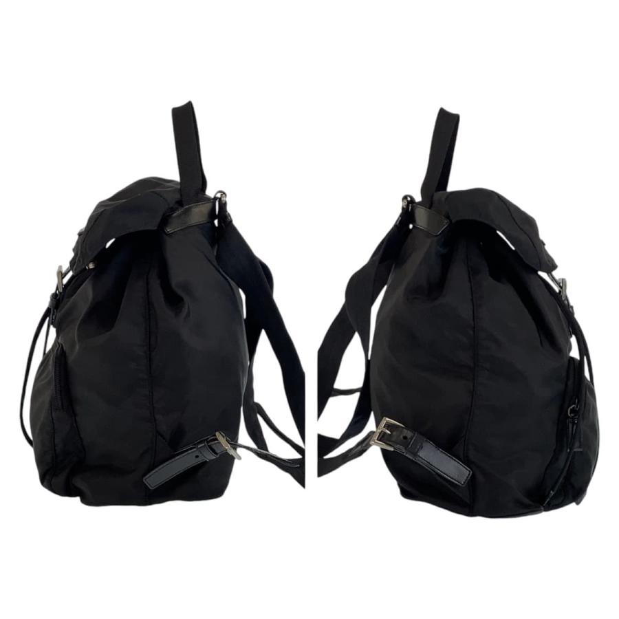 ぴ*よ様 プラダリュックサックPRADAバッグパック シルバー三角プレート ポコ PRADA バッグパック リュック 三角ロゴプレートナイロンシルバー金具