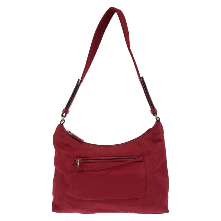 美品 PRADA プラダ ワンショルダーバッグ 三角ロゴ テスートナイロン 赤