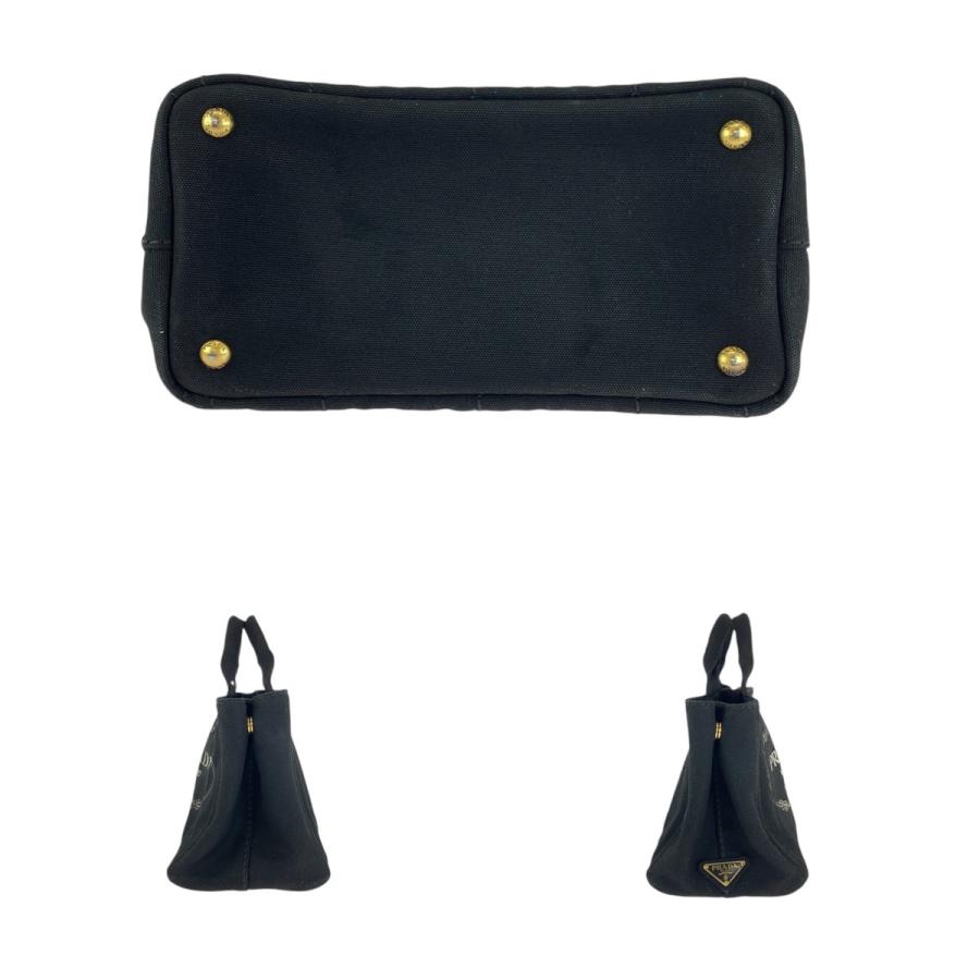 PRADA（プラダ） カナパ 三角ロゴプレート ブラック 黒 ゴールド金具