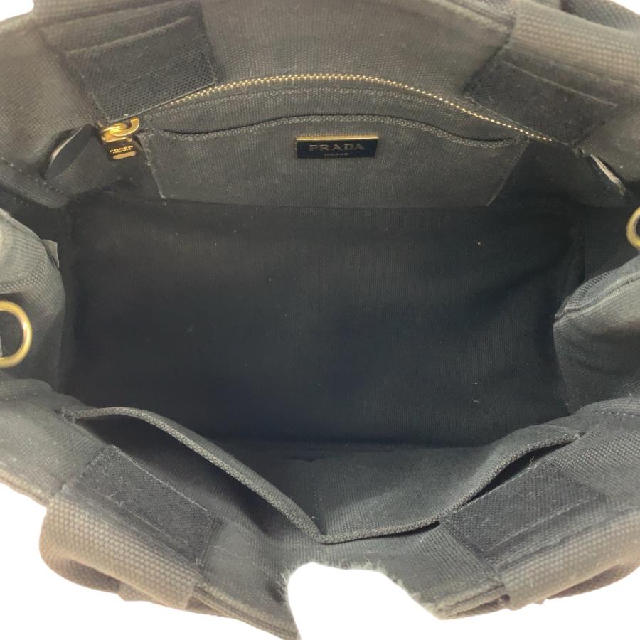 PRADA（プラダ） カナパ 三角ロゴプレート ブラック 黒 ゴールド金具